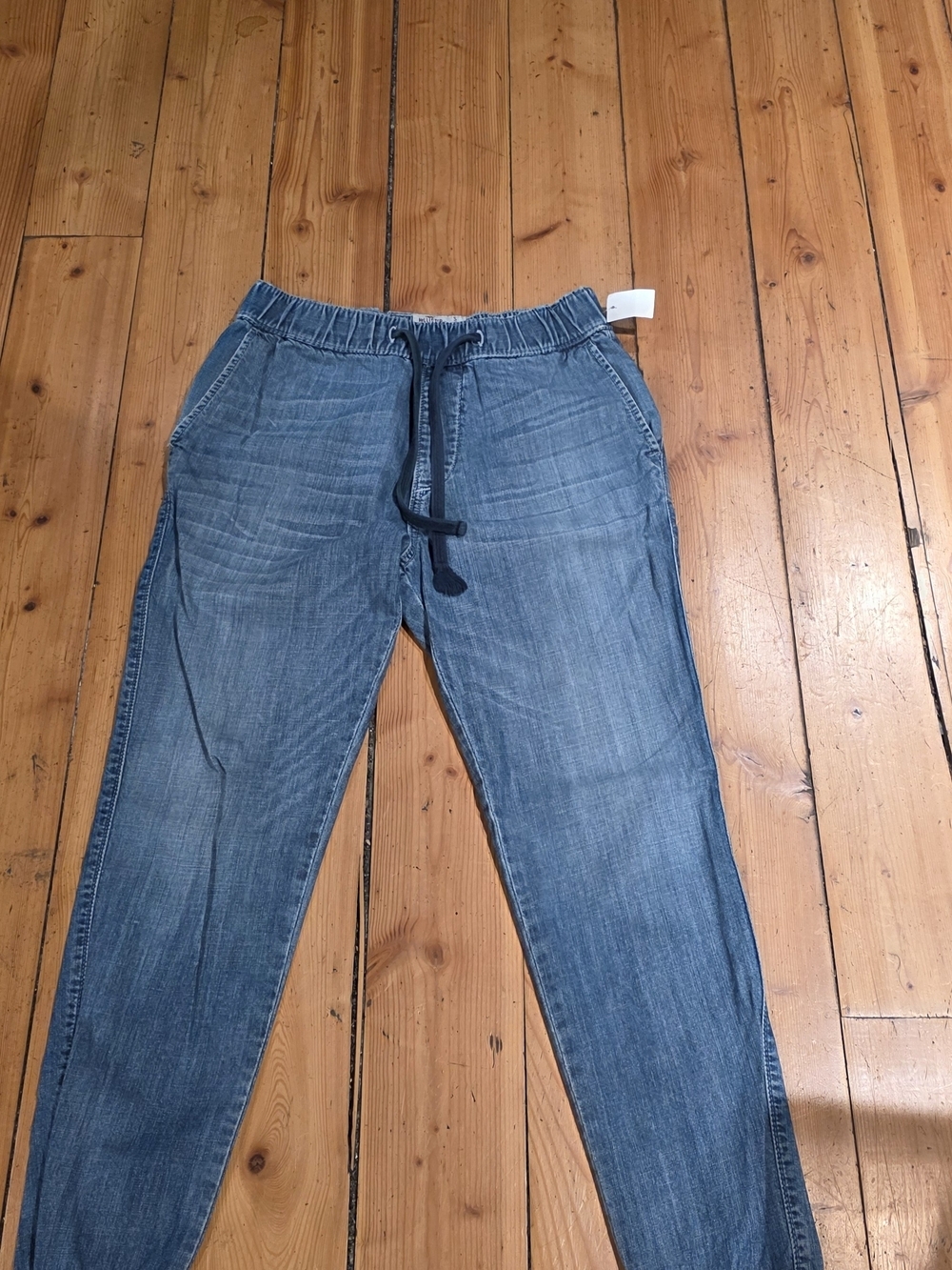 Hollister Light Blue Drawstring Relaxed Jeans